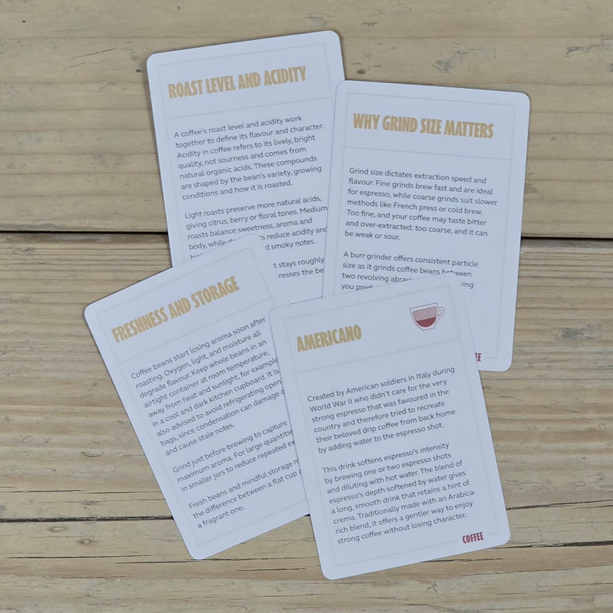100 Become an Expert in Coffee Cards