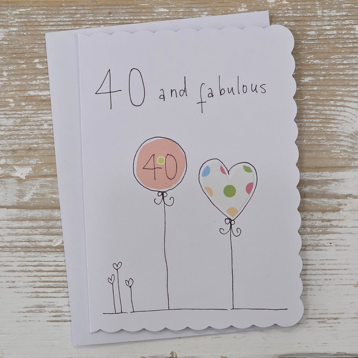 Handmade '40 and Fabulous' Birthday Card