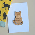 '70 Aged To Purrfection' Cat Token and Birthday Card
