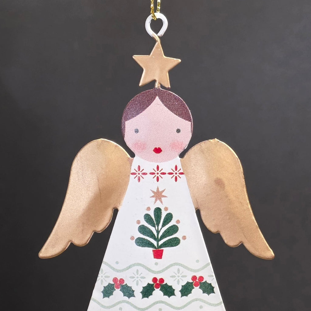 Alpine Tin Angel Hanging Decoration
