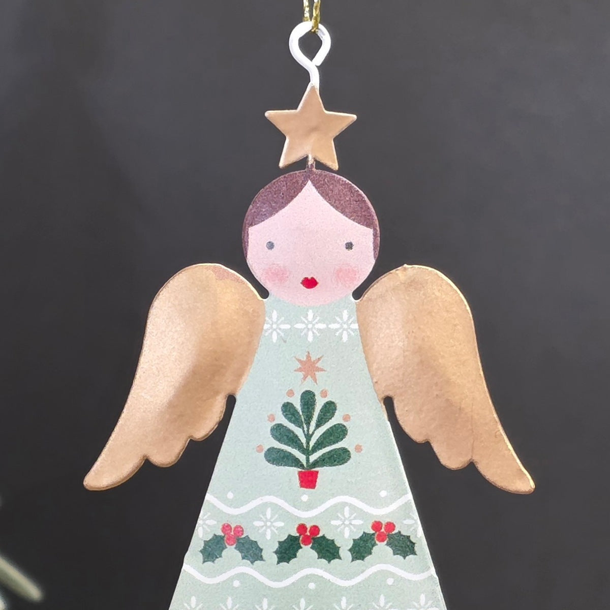 Alpine Tin Angel Hanging Decoration
