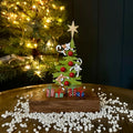 Cats in Christmas Tree Wooden Block Decoration
