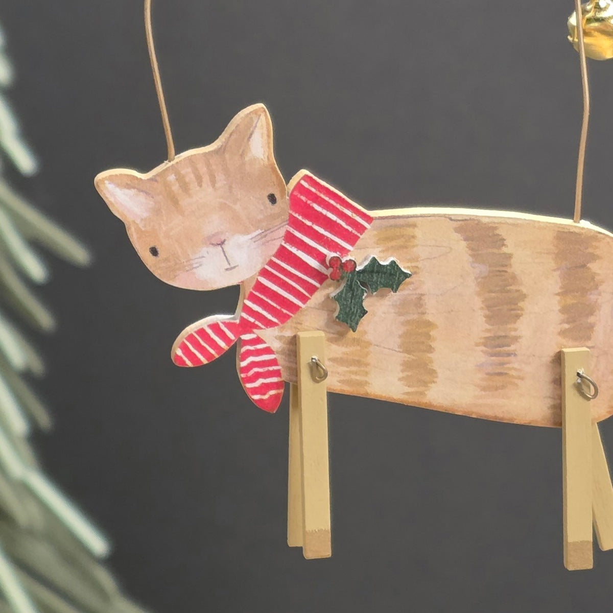 Cat with Scarf Hanging Decoration