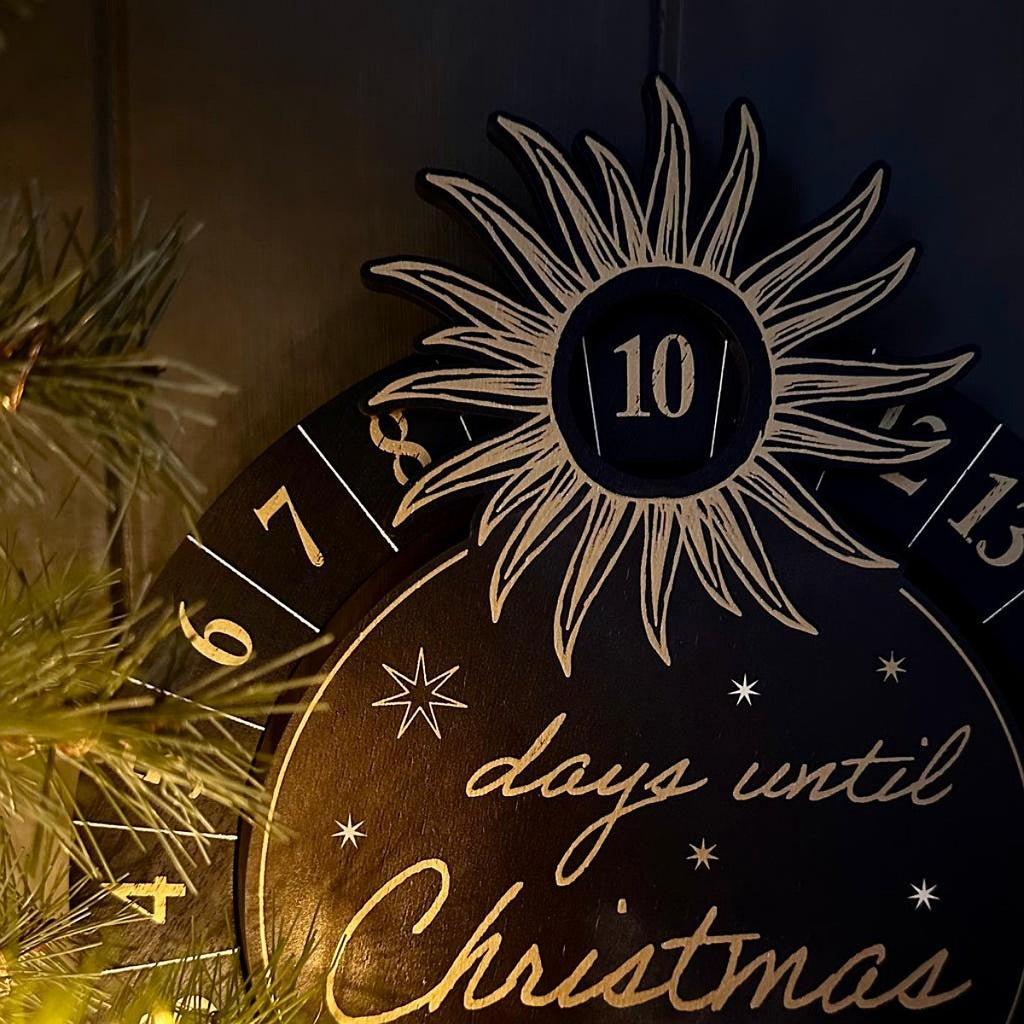 Celestial Christmas Countdown Plaque
