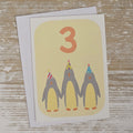 Children's 3rd Birthday Party Animals Card