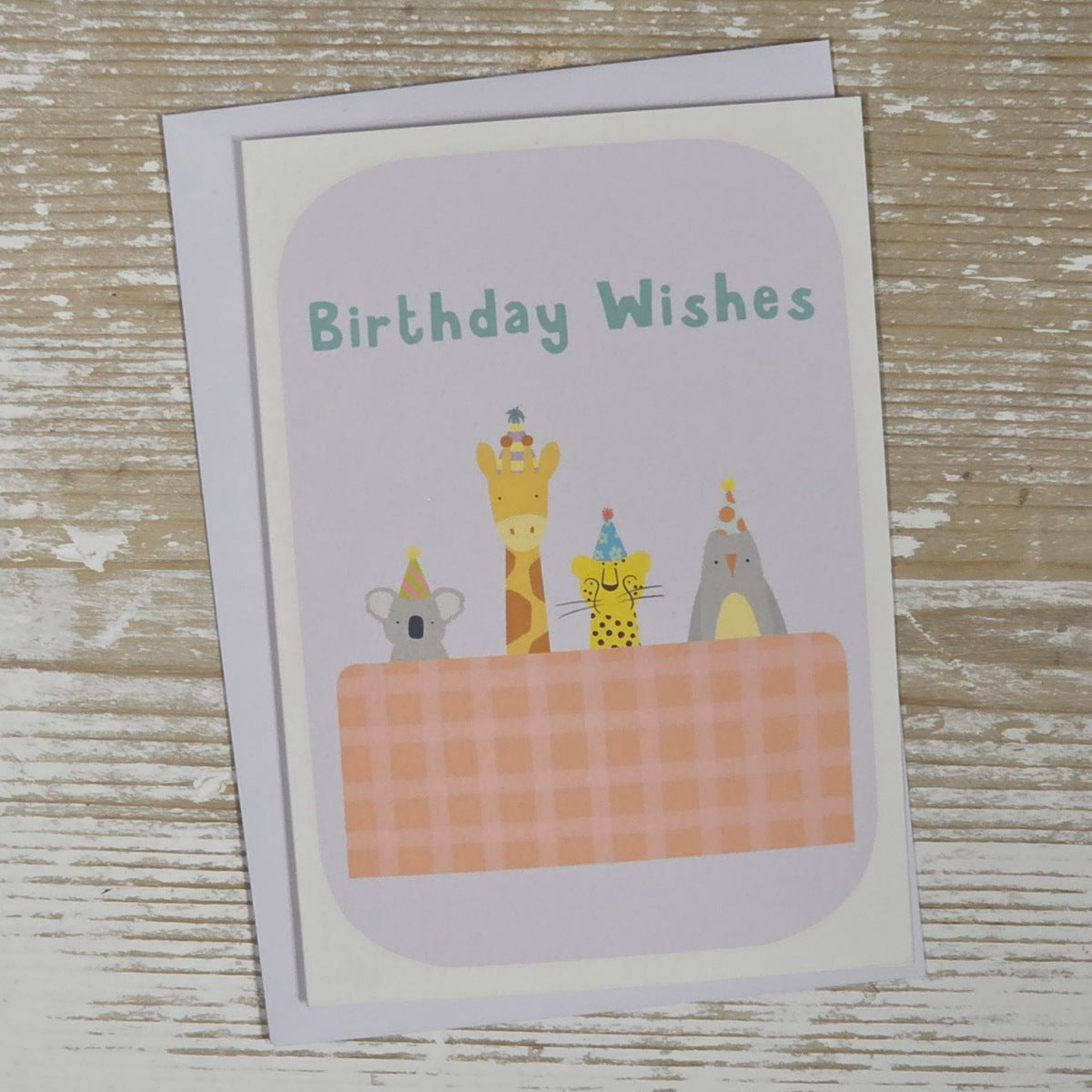 Children's 'Birthday Wishes' Party Animals Card