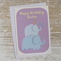 Children's 'Happy Birthday Sister' Party Animals Card