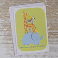 Children's 'With Love on Your Birthday' Party Animals Card