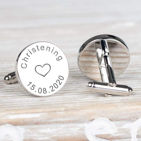 Christening Day Silver Cufflinks