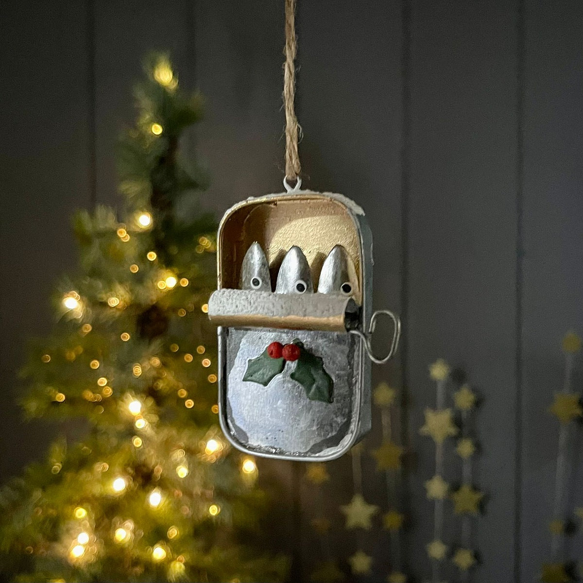 Christmas Sardines in a Tin Hanging Decoration