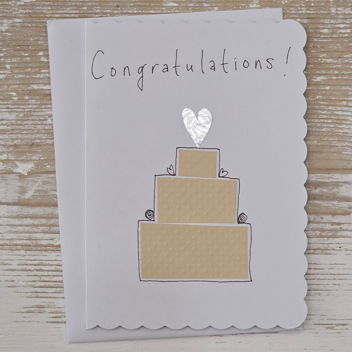 Handmade 'Congratulations' Wedding Card