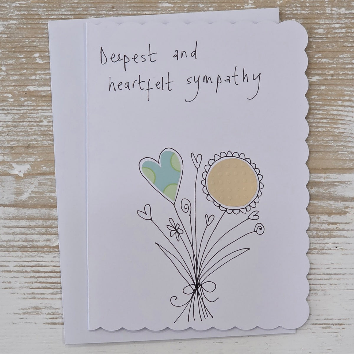 Handmade 'Deepest and Heartfelt Sympathy' Card