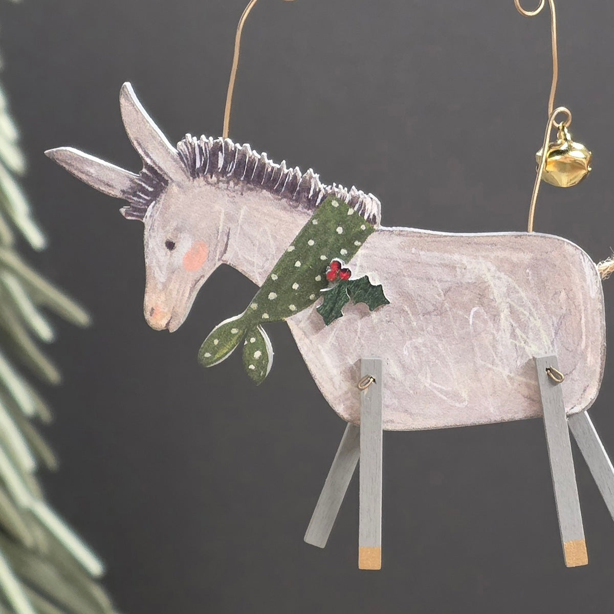 Donkey with Scarf Hanging Decoration