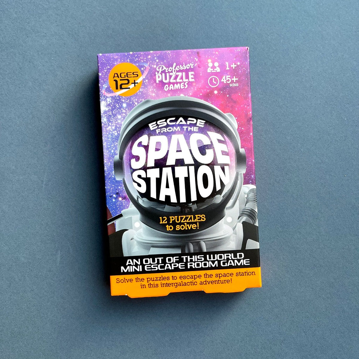Escape from the Space Station puzzle game box on a blue background