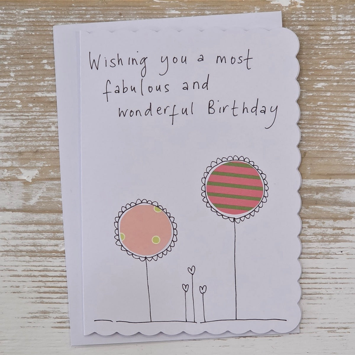 Handmade 'Fabulous and Wonderful Birthday' Card