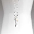 Falling Feather Silver Necklace