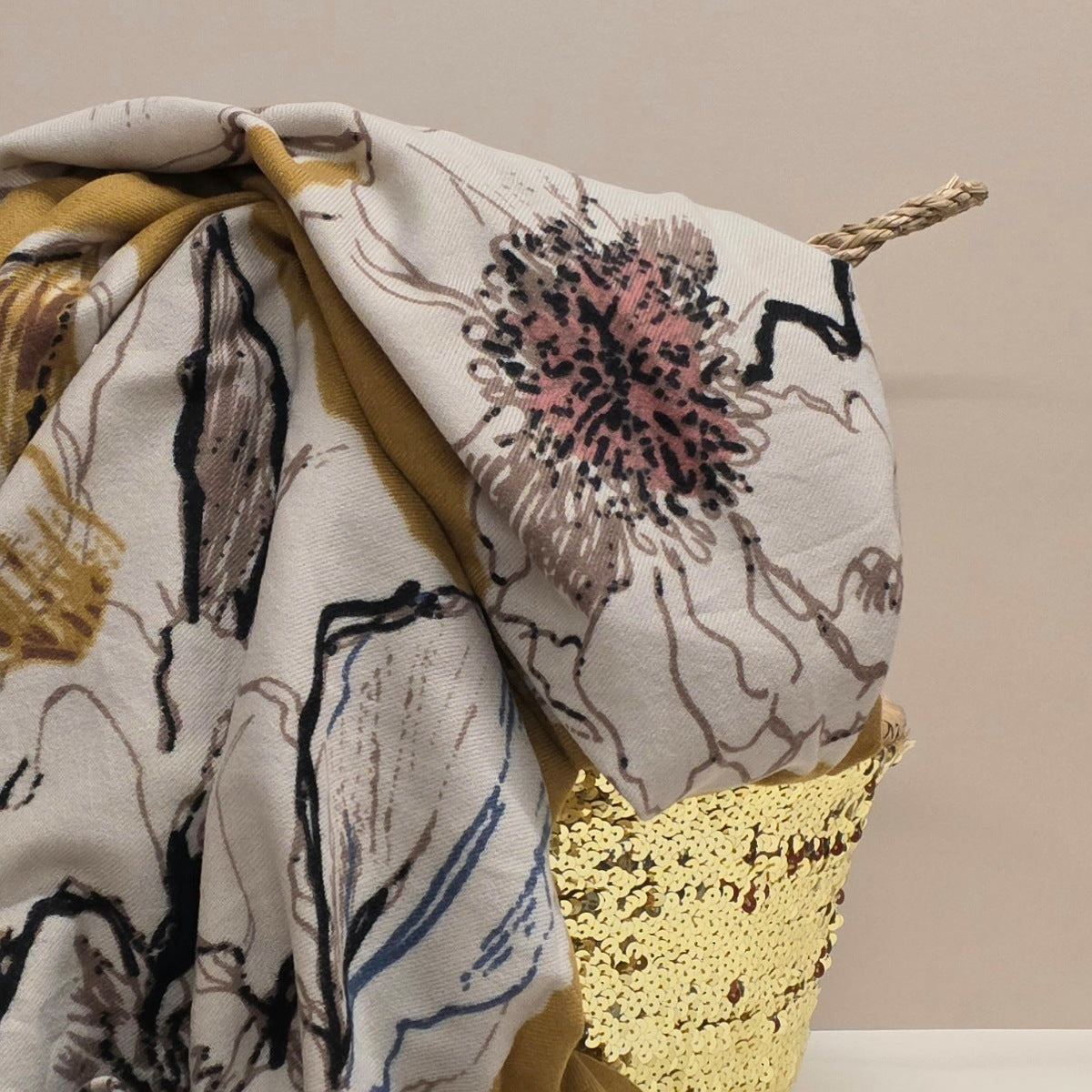 Floral Wrap in Ochre