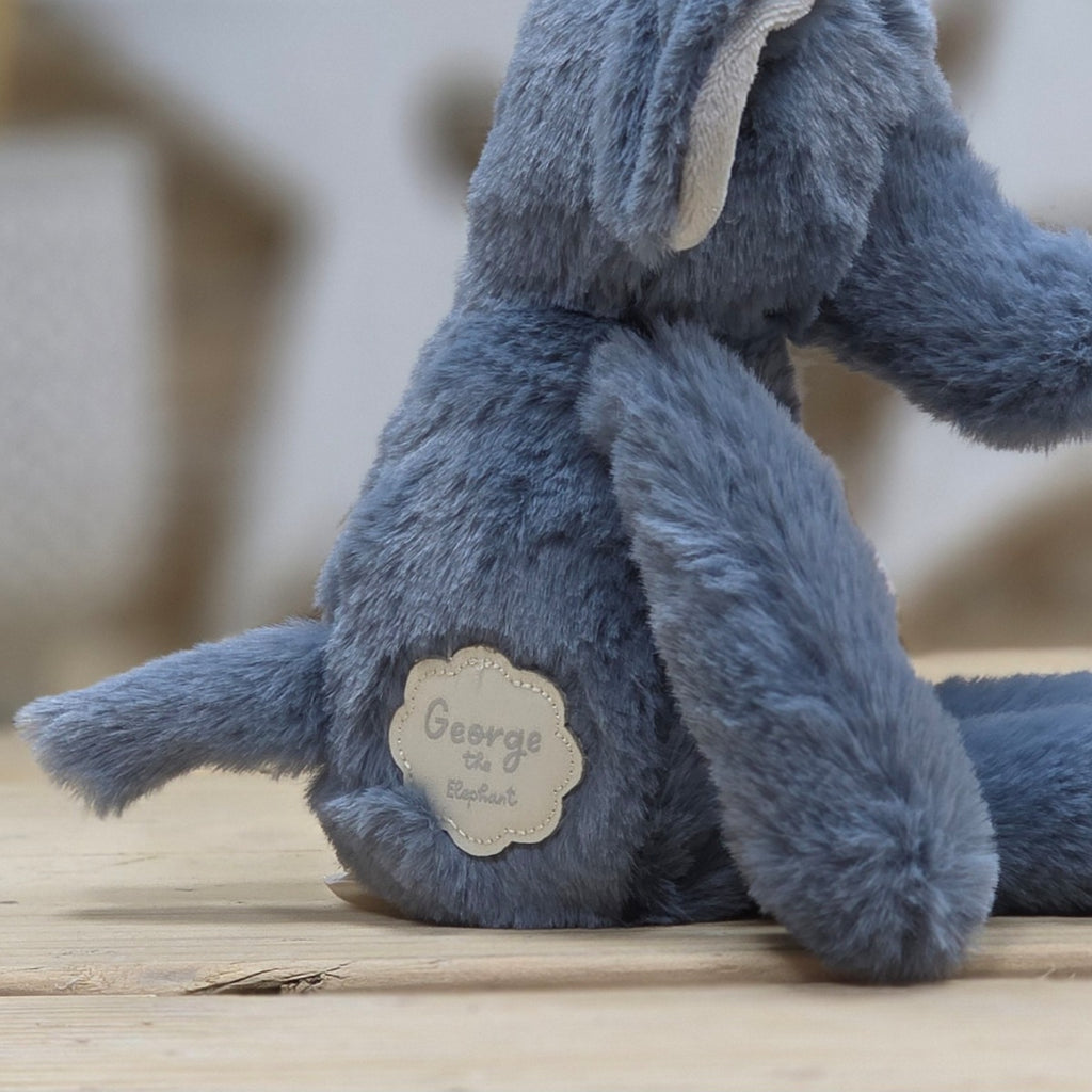 George The Long Leg Blue Elephant Soft Toy