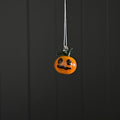 Glass Pumpkin With Face Hanging Halloween Decoration