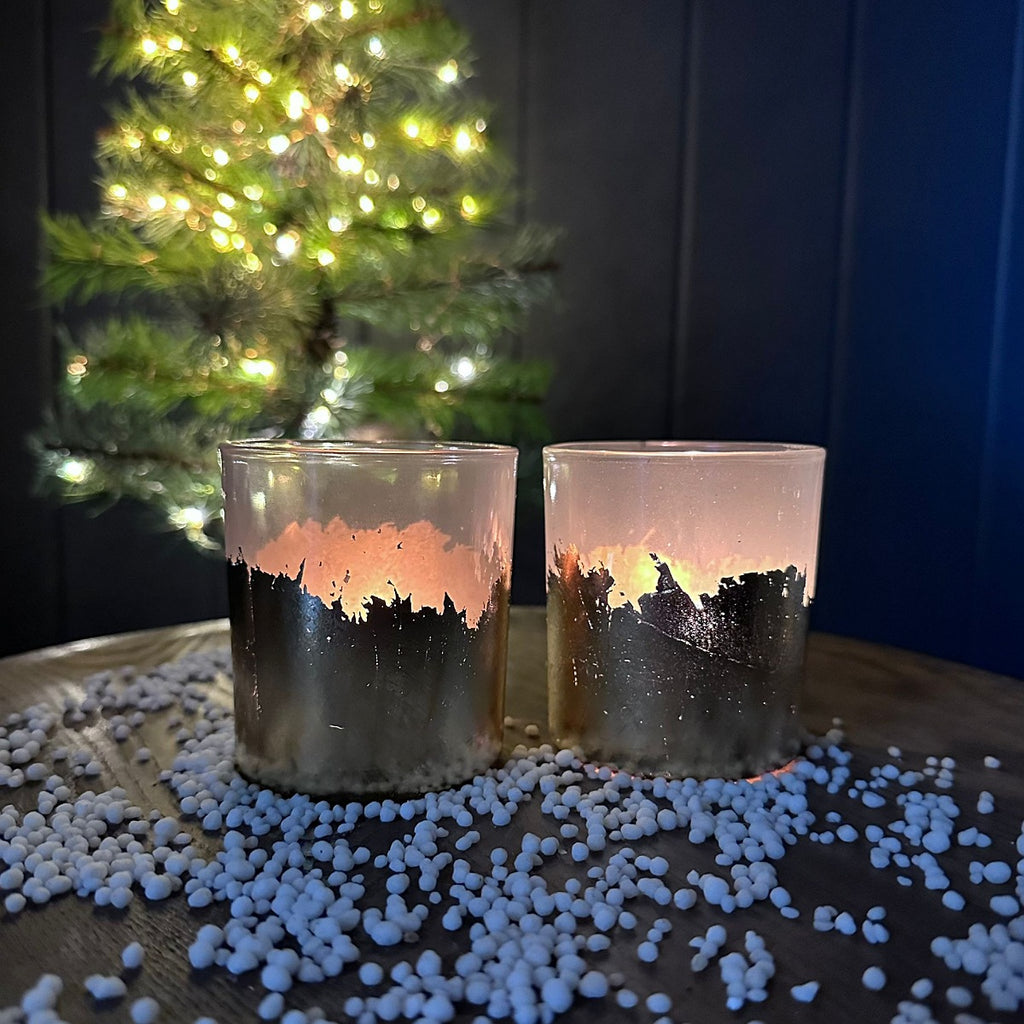 Gold and Clear Glass Tealight Holder