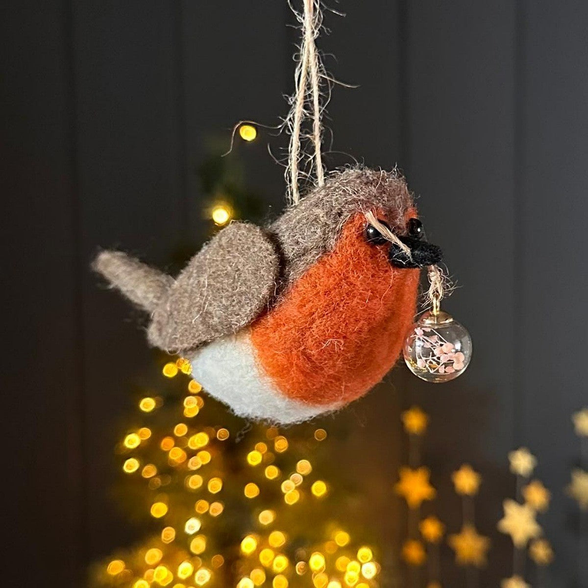 Hanging Felt Robin Decoration