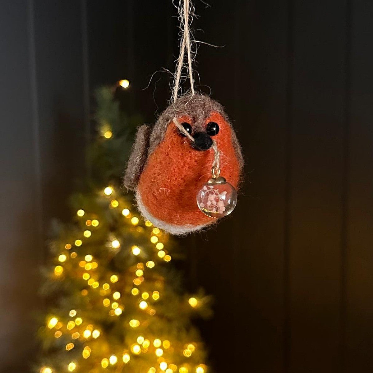 Hanging Felt Robin Decoration