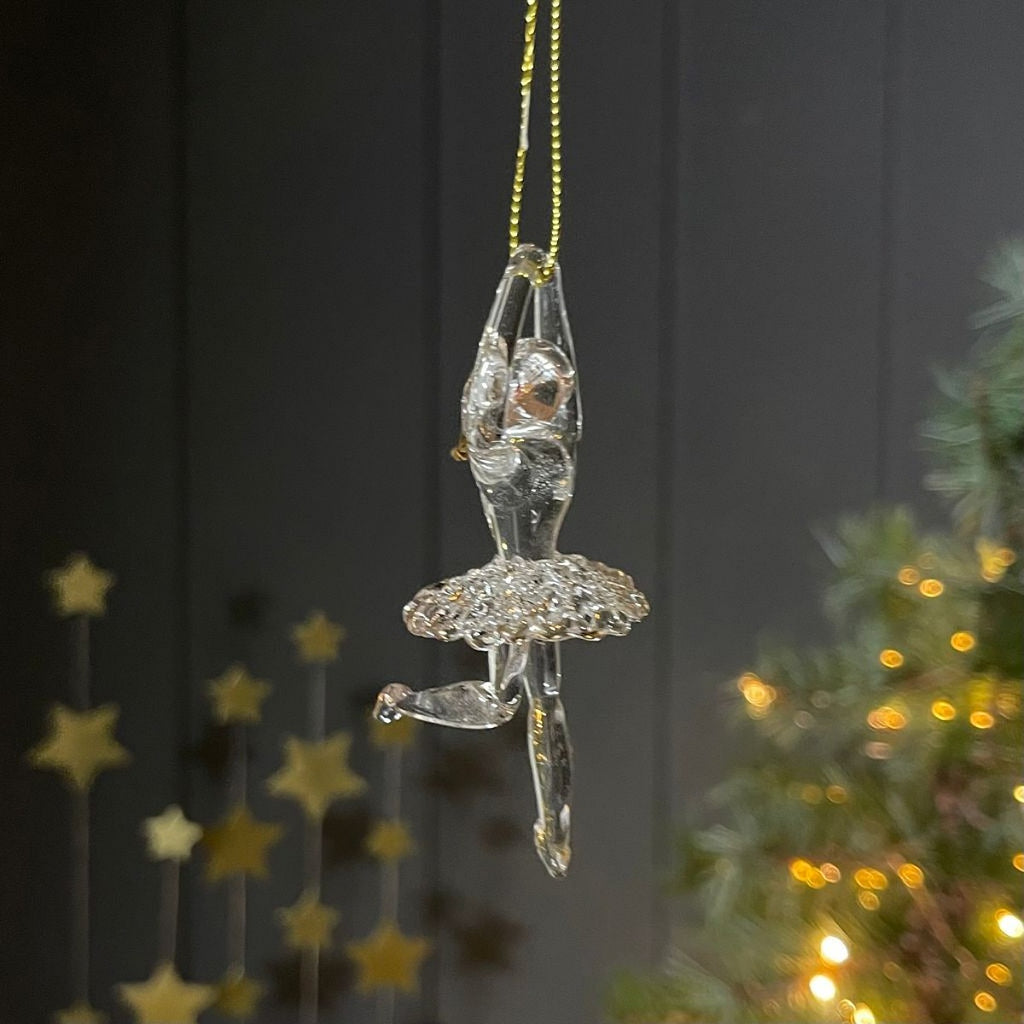Hanging Glass Ballerina Decorations