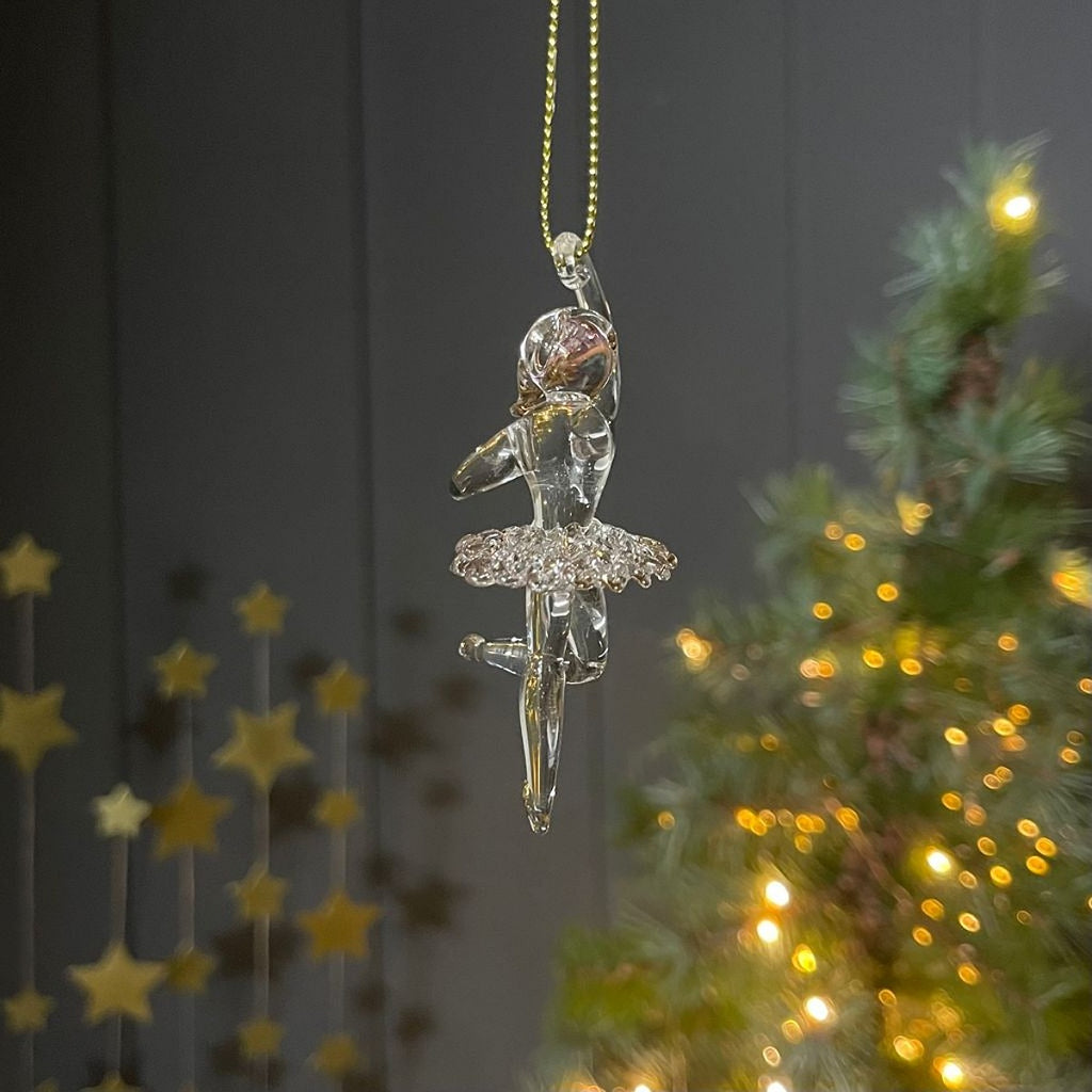 Hanging Glass Ballerina Decorations