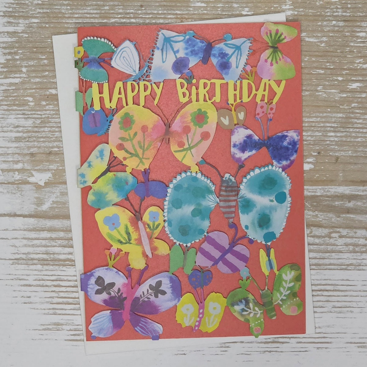 'Happy Birthday' Butterfly Lasercut Card