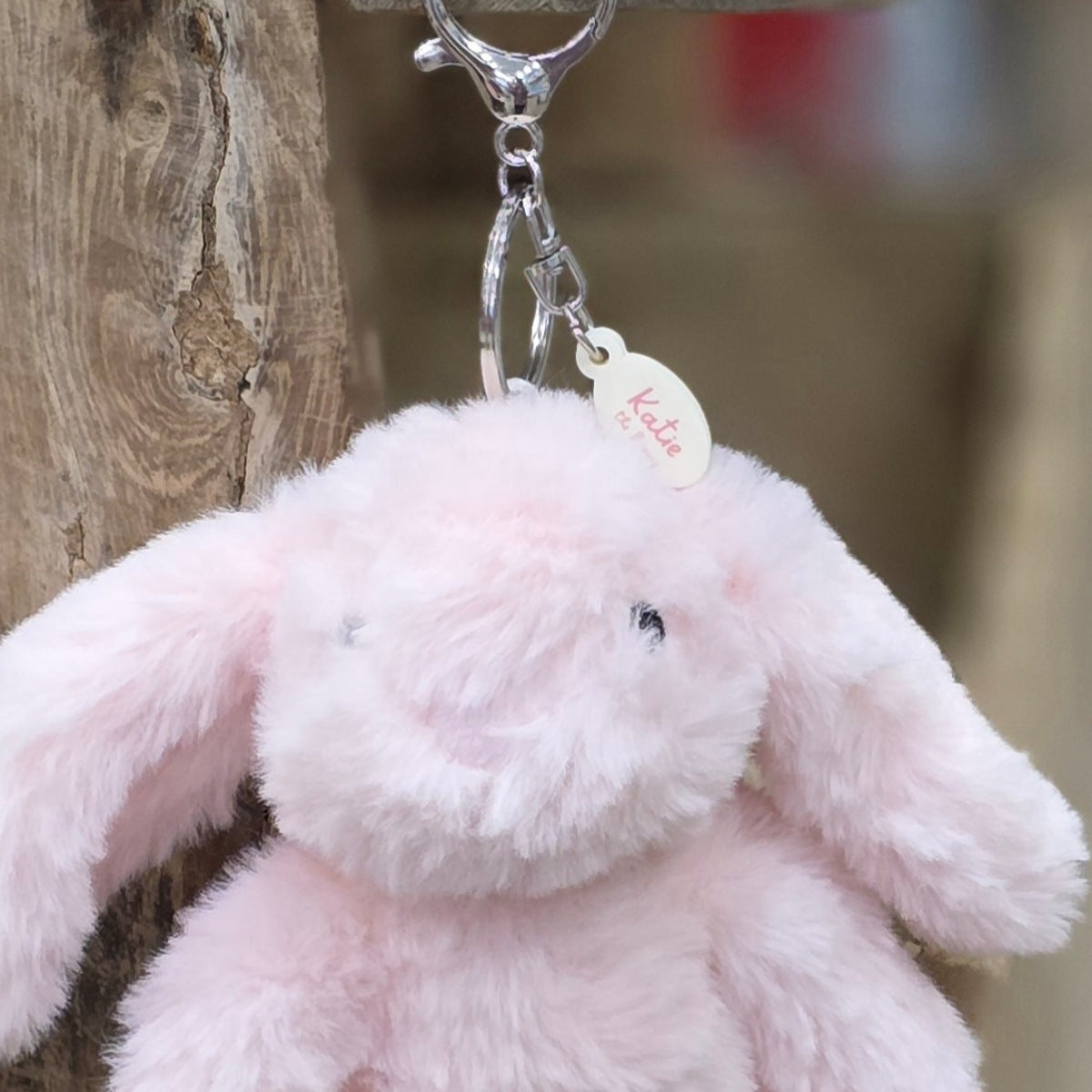 Katie The Plush Light Pink Bunny Keyring