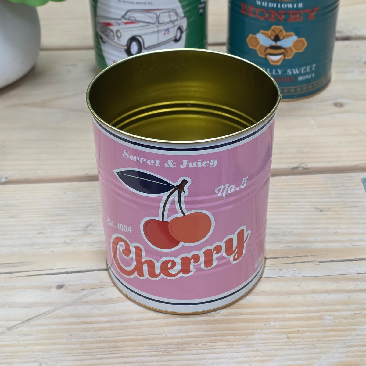Large Storage Tin - Cherry