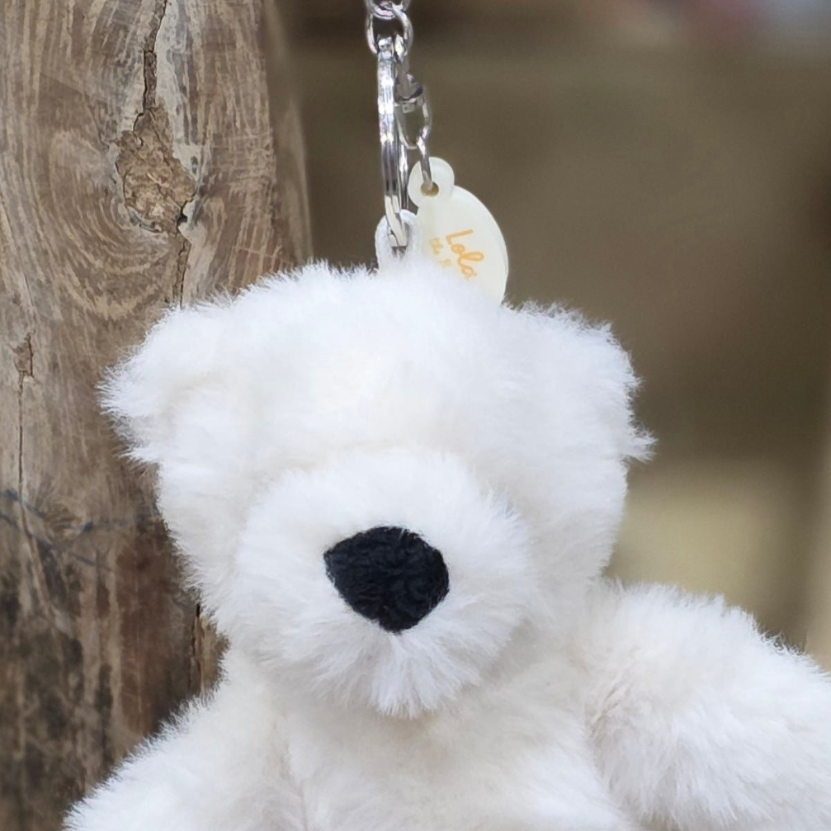 Lola The Plush Cream Teddy Bear Keyring