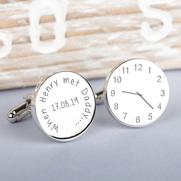 Meeting Daddy Silver Cufflinks
