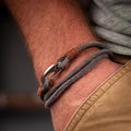 Men's Suede Leather Double Wrap Bracelet