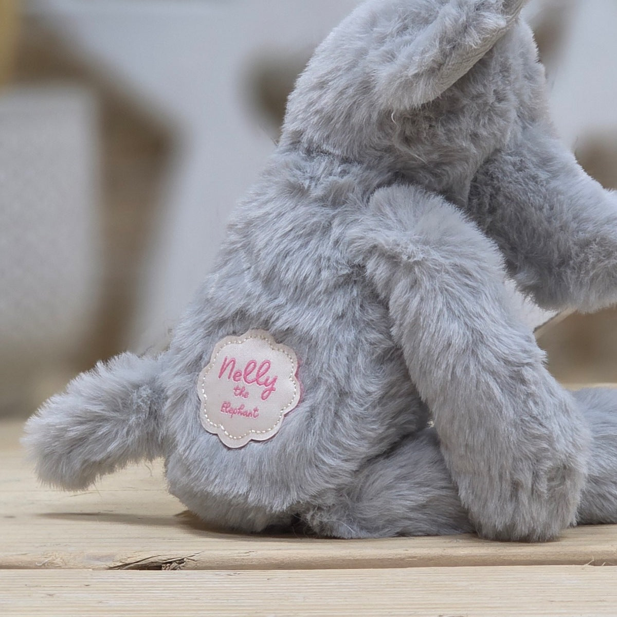 Nelly The Long Leg Light Grey Elephant Soft Toy