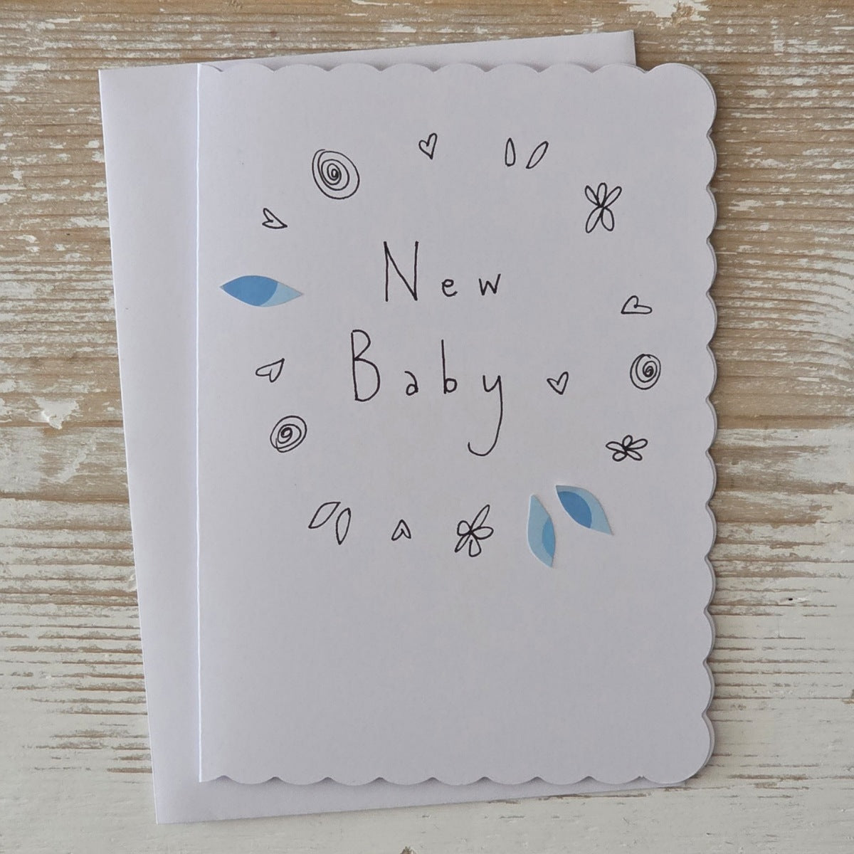 Handmade New Baby Blue Card