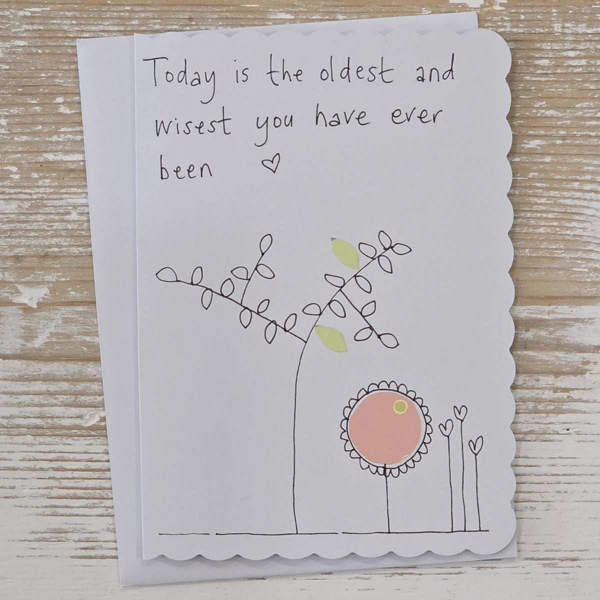 Handmade 'Oldest and Wisest' Birthday Card
