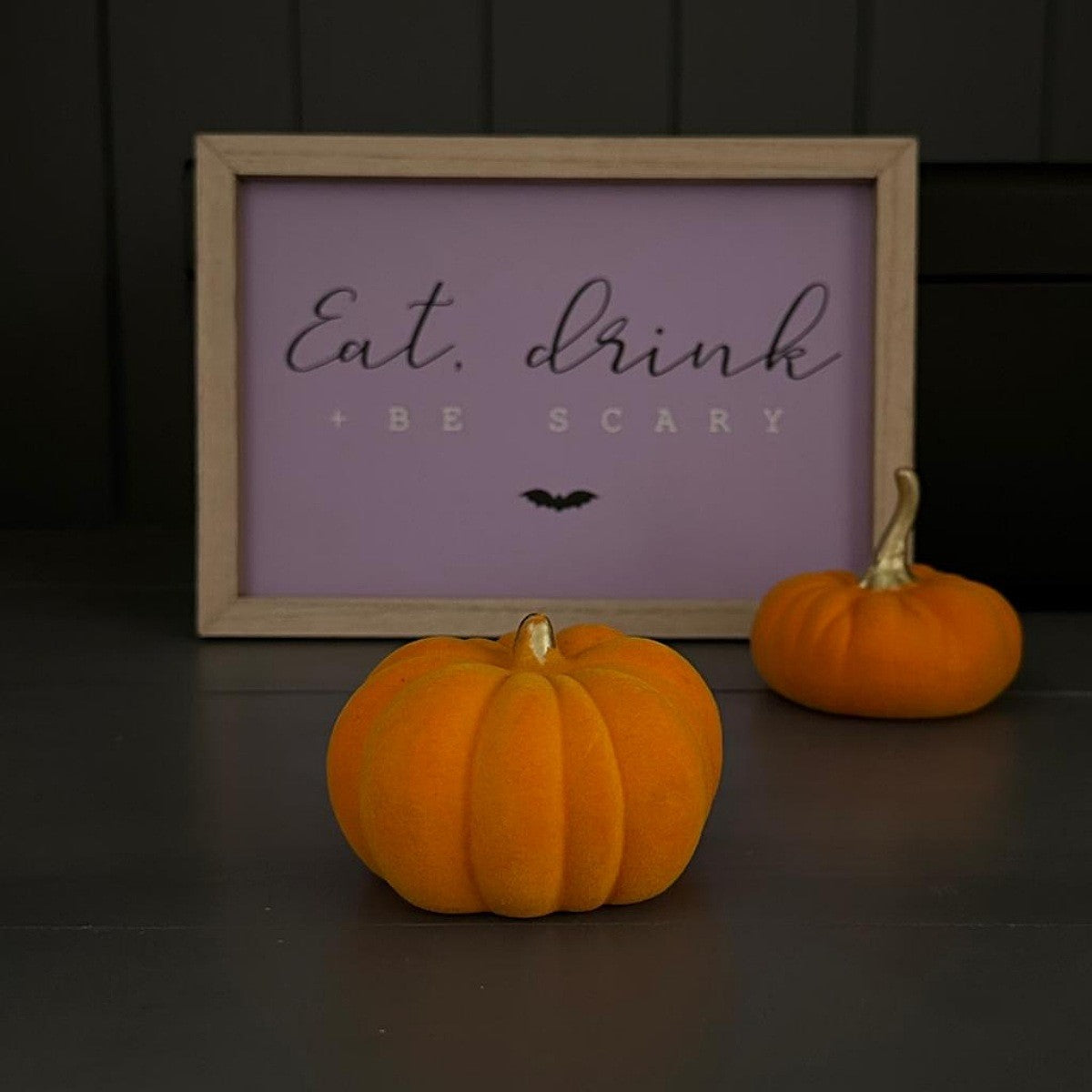 Orange and Gold Ceramic Velvet Pumpkin