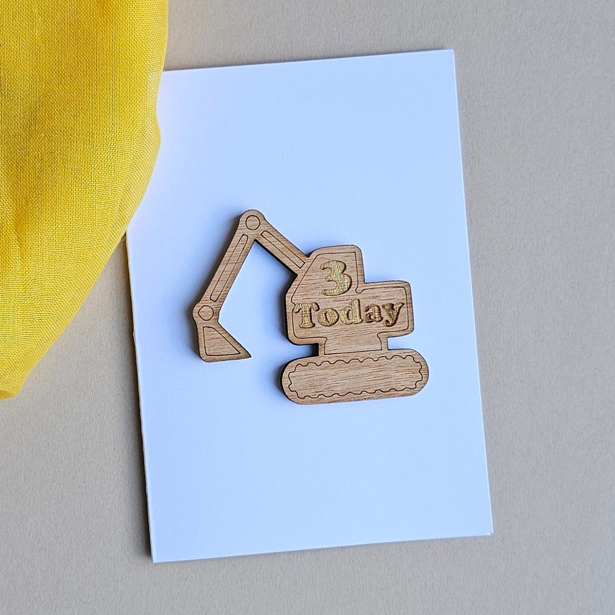 Personalised Any Number Digger Birthday Card