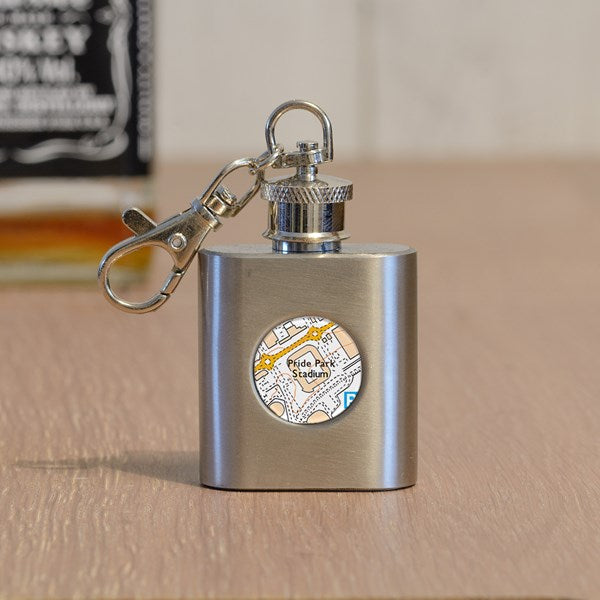 Personalised Football Hip Flask And Keyring