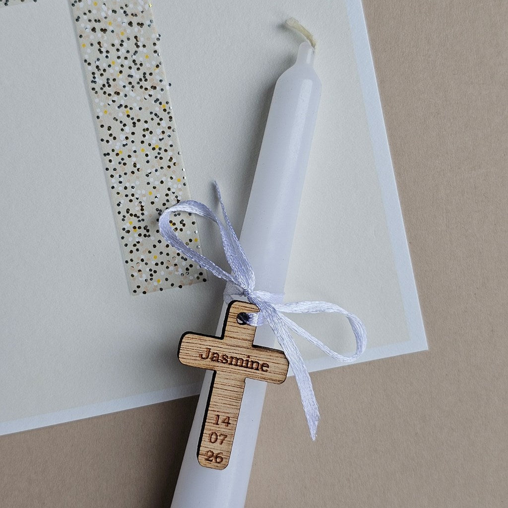 Personalised Hanging Mini Cross Token