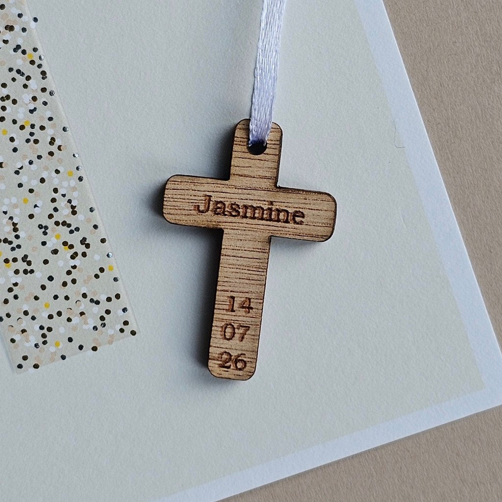 Personalised Hanging Mini Cross Token