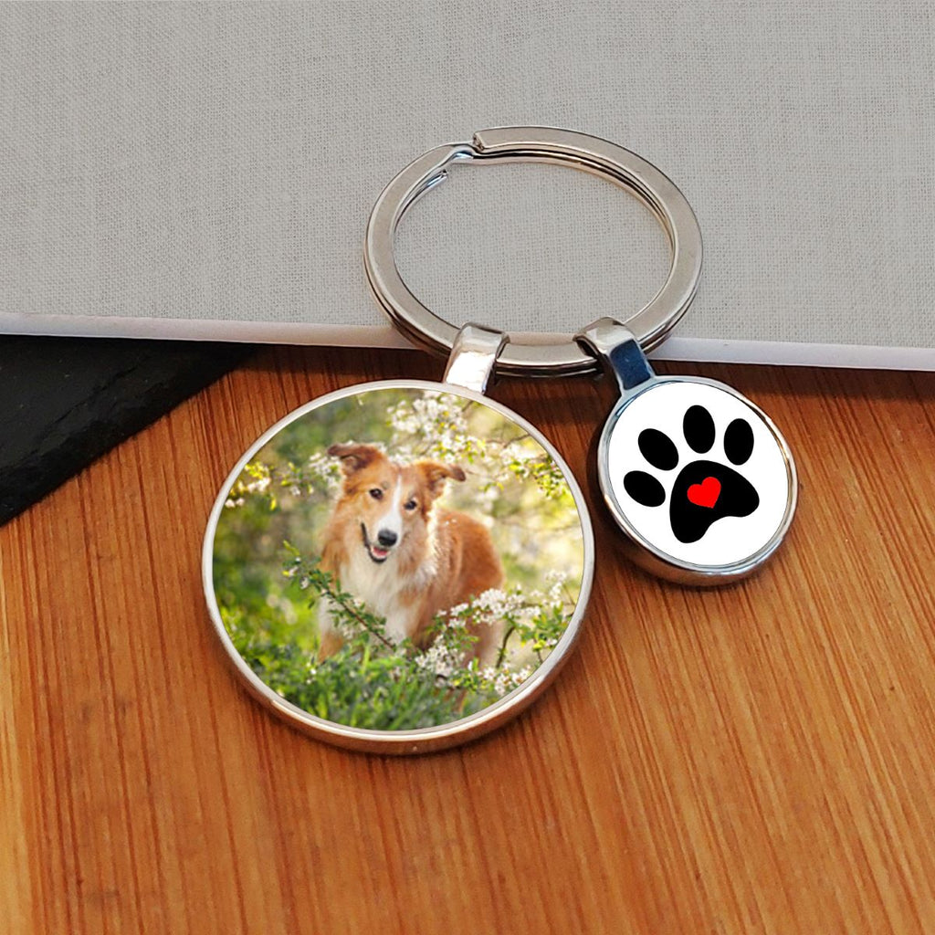 Personalised Pawprint Photo Keyring