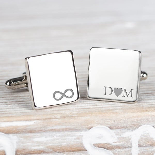Personalised Silver 'Our Initials' Cufflinks