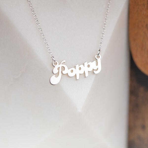 Personalised Solid Silver Name Necklace