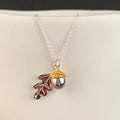 Personalised Solid Silver Oak Leaf And Acorn Necklace