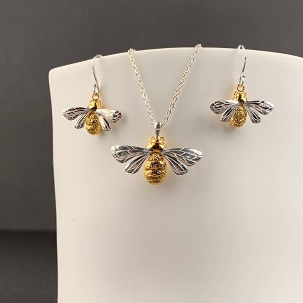 Personalised Sterling Silver Queen Bee Necklace