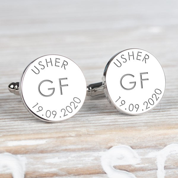 Personalised Wedding Initial Cufflinks