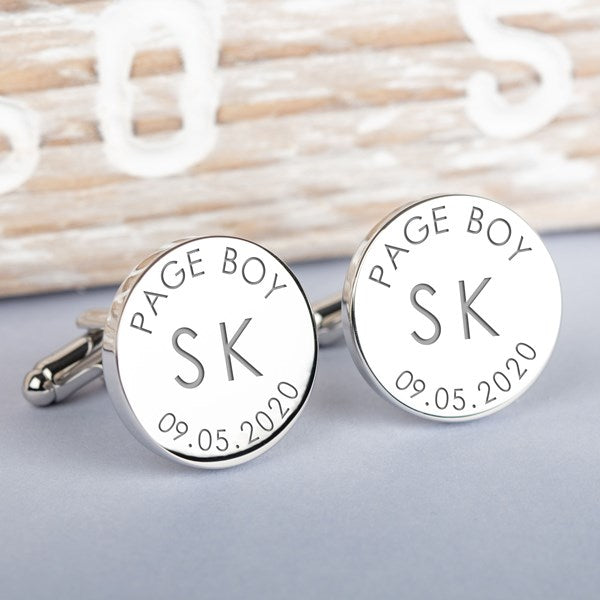 Personalised Wedding Initial Cufflinks
