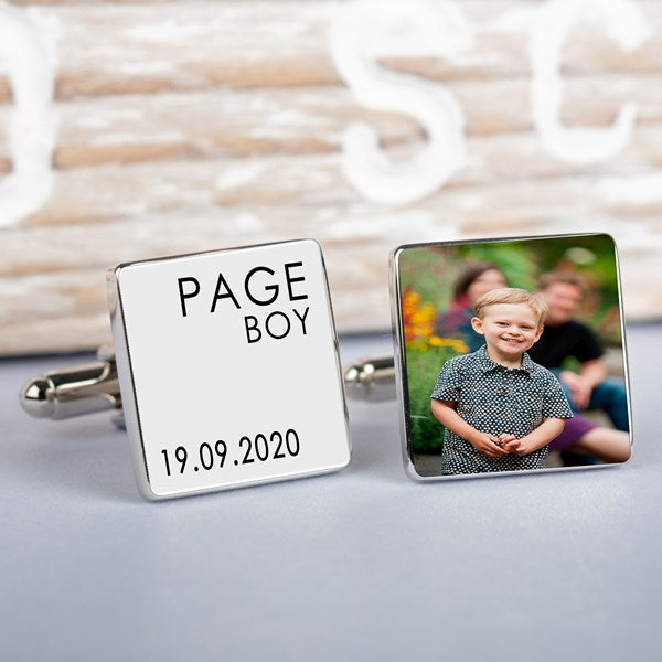 Personalised Wedding Party Photo Cufflinks